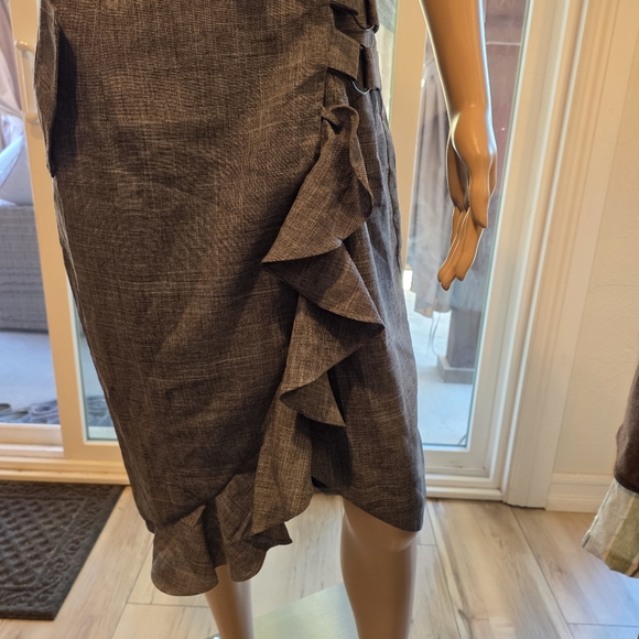 Chic Asymmetrical Ruffle Dress - Gray - Picture 5 of 9